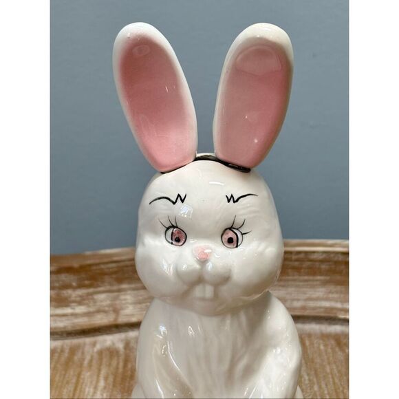 Vintage House of Lloyd Bunny Rabbit Figurine Baby Utensil Set Easter Decoration - Picture 2 of 12